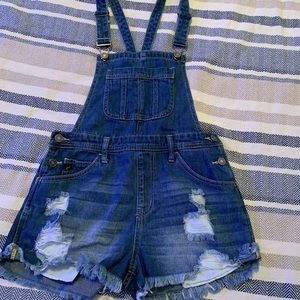 Distressed Short-alls